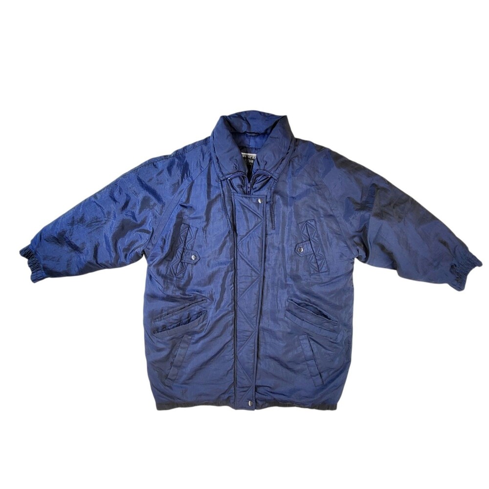 Vintage Spencer Douglas Jacket Men's Large Dark Blue Puffer Dad Barn Chore 90s